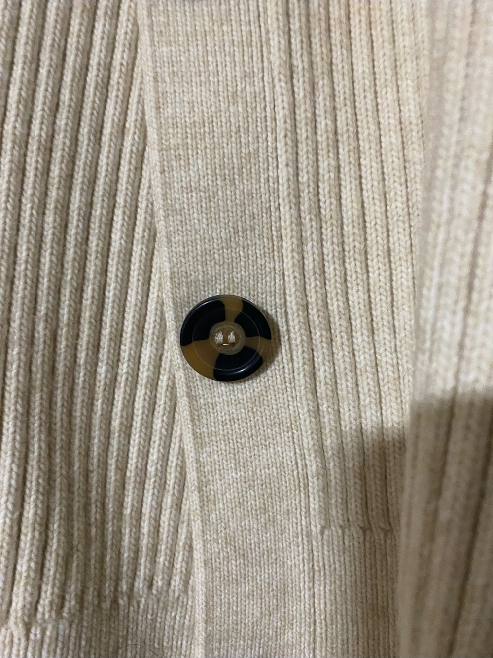 H&M Cream Ribbed V-Neck Button Cardigan - Picture 5 of 5